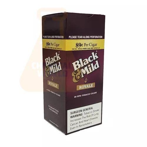 Black & Mild - 25 Pipe Tobacco Cigars - Royale