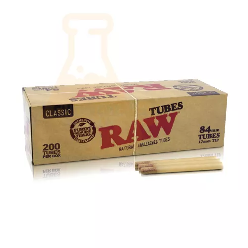 RAW - Tubos para cigarros 84mm - Caja con 200 Piezas