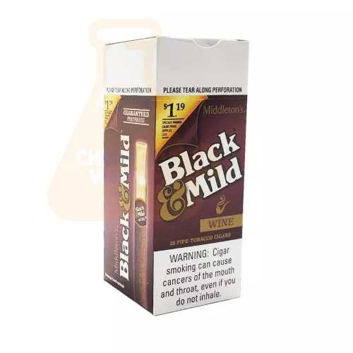 Black & Mild - 25 Pipe Tobacco Cigars - Wine