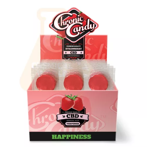 Chronic Candy - CBD Lolli Pop - Happiness Strawberry