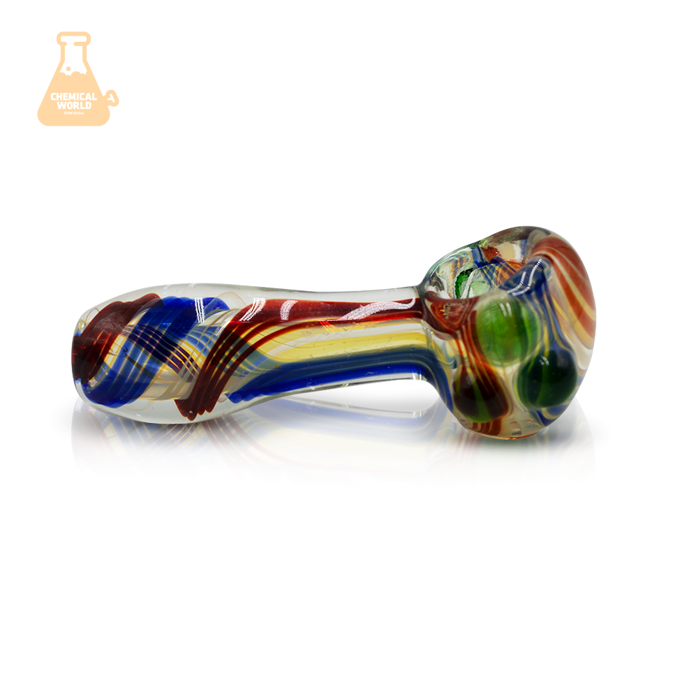 Pipa de cristal de 4 pulg. Multicolor, Generico, Chemical World México, Smoke Shop Online